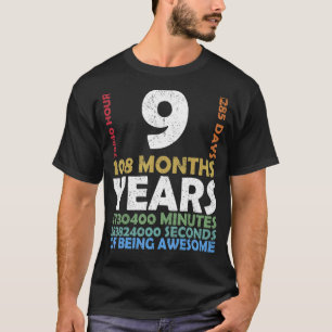 Level 9 Unlocked Video Game 9th Birthday Party Ret T-Shirt