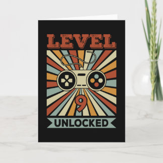Level 9 Unlocked Video Gamer Birthday Card