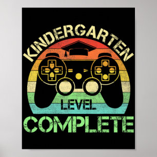 Level Complete Gaming Boy Last Day Of School Poster