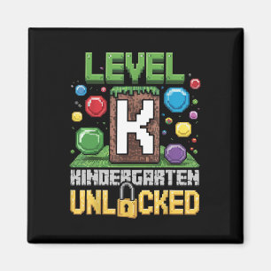 Level Kindergarten Unlocked Video Game Funny Back  Magnet