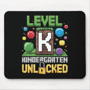 Level Kindergarten Unlocked Video Game Funny Back Mouse Pad