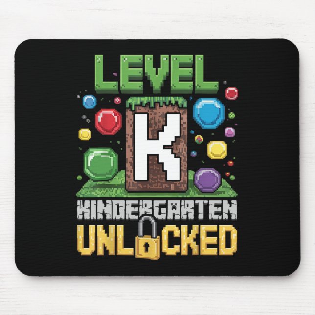 Level Kindergarten Unlocked Video Game Funny Back  Mouse Pad (Front)