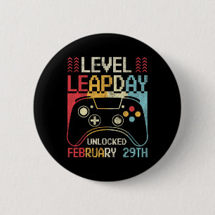 Level Leap Day Unlocked Video Game Controller Game 6 Cm Round Badge