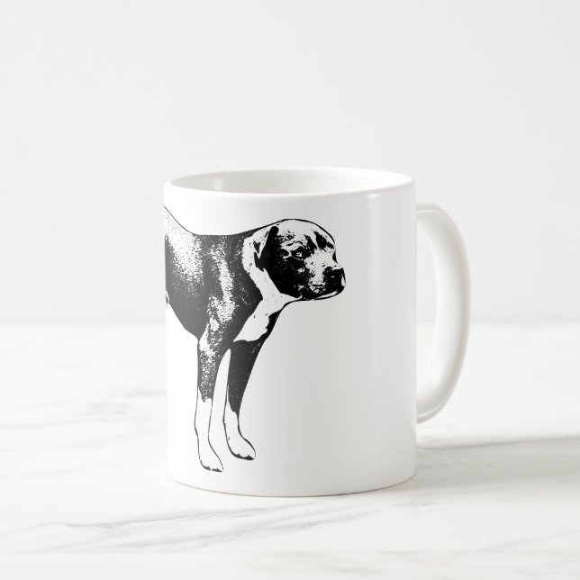 Level Look – Ink Dog Side Gaze Coffee Mug (Front Right)