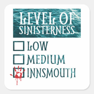 Level of Innsmouth Lovecraft Square Sticker