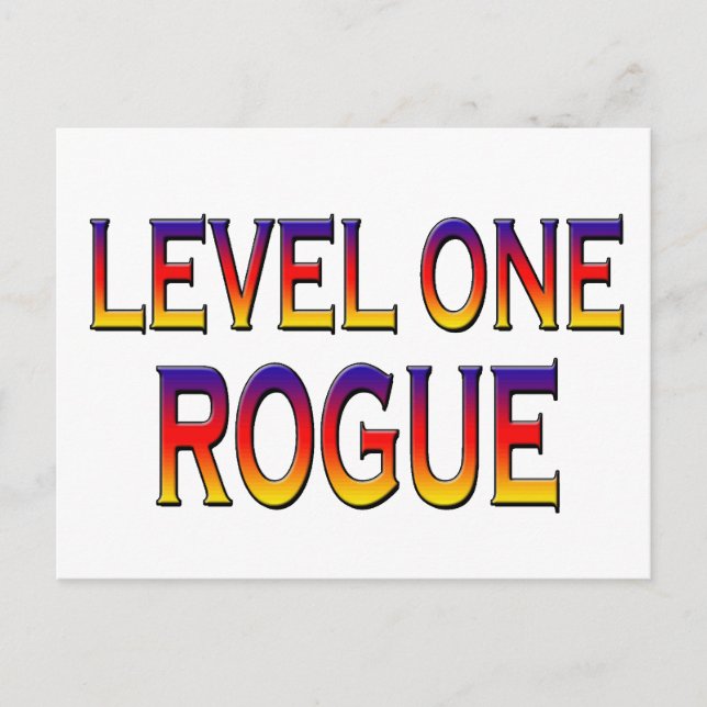 Level one rogue postcard (Front)