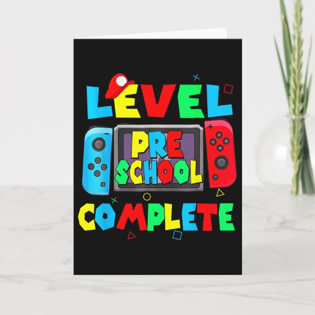 Level Preschool Complete Last Day Of School Video  Card (Front)
