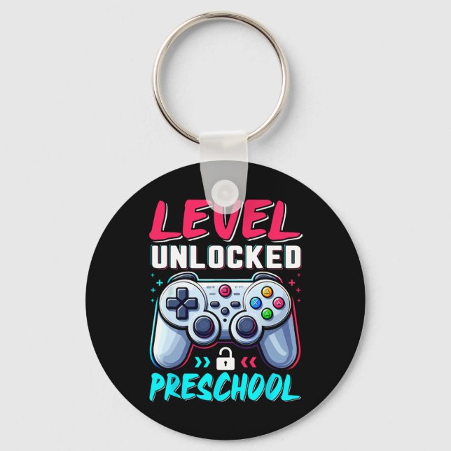 Level Preschool Unlocked Back To School Boys Team  Key Ring (Front)