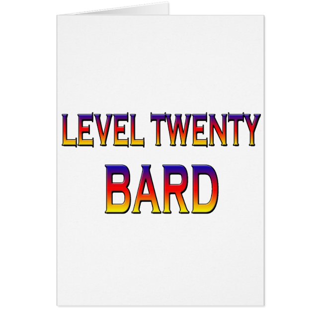 Level twenty Bard (Front)
