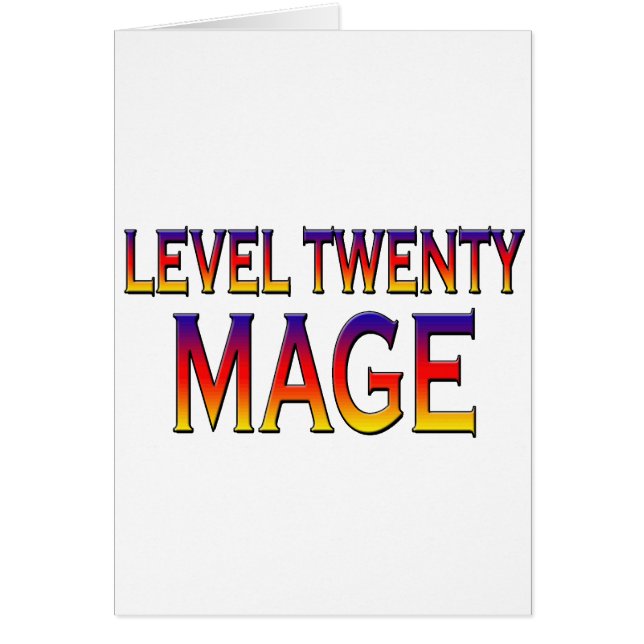 Level twenty Mage (Front)