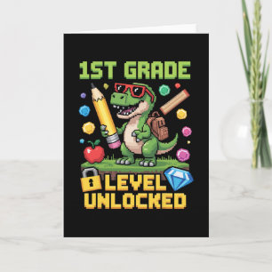 Level Unlocked 1st Grade Dinosaur Ck To School Gam Card