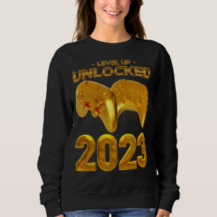 Level Unlocked 2023 Gaming Video Game Controller M Sweatshirt