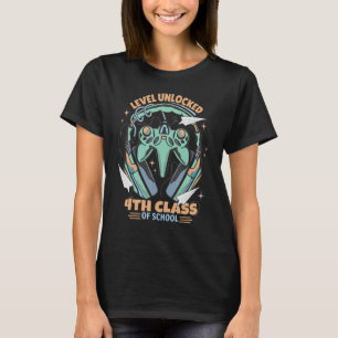 Level Unlocked 4th Grade Primary School Schulkind T-Shirt