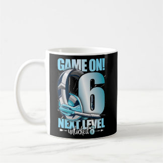 Level Unlocked 6th Birthday 6 Years Boy Girl Gamin Coffee Mug