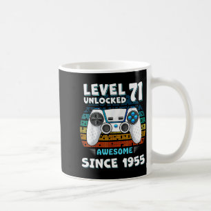 Level Unlocked 71 Awesome Since 1955 Birthday Game Coffee Mug