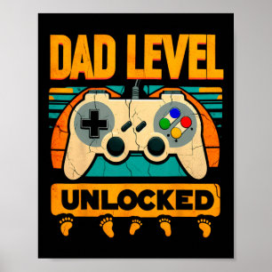 Level Unlocked Father39s Day New Dad Poster