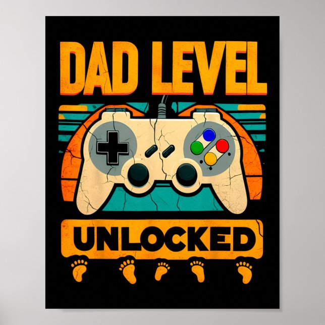 Level Unlocked Father39s Day New Dad  Poster (Front)