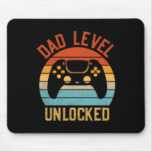 Level Unlocked - Game Lover Gamer Soon To Be Fathe Mouse Pad