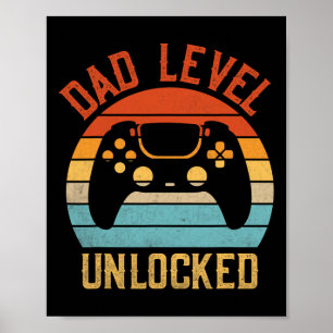 Level Unlocked - Game Lover Gamer Soon To Be Fathe Poster