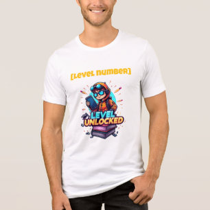 Level Unlocked Gamer School T-Shirt – Customisable Tri-Blend Shirt