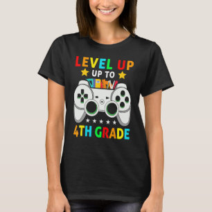 Level Up 4th Fourth Grade Teacher Student Back To T-Shirt