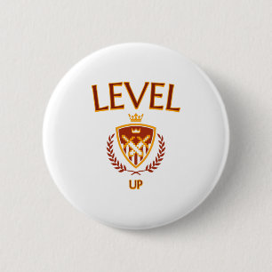 Level Up 6 Cm Round Badge