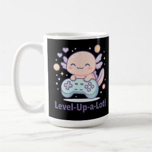 Level-Up-a-Lotl Cute Gamer Axolotl Kawaii Cozy Coffee Mug