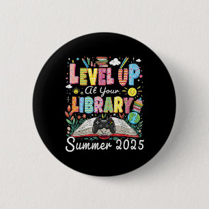 Level Up At Your Library Summer 2025 Read Gamer Bo 6 Cm Round Badge
