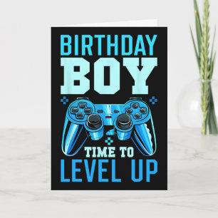 Level Up Birthday Boy Matching Gamer Party - Clic  Card
