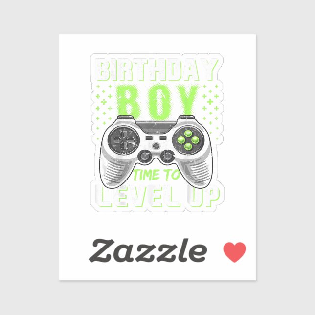 Level Up Birthday Boy Video Game (Sheet)