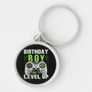 Level Up Birthday Boy Video Game Key Ring