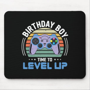 Level Up Birthday Boy Video Game Kids Party  Mouse Pad