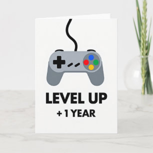 Level Up Birthday Gamer Card