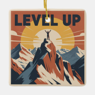 Level Up Ceramic Ornament