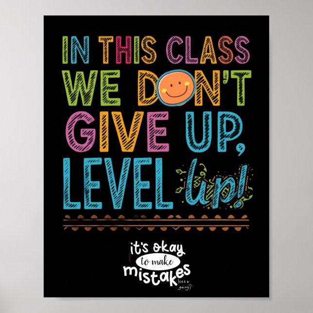 LEVEL UP CLASSROOM POSTER (Front)