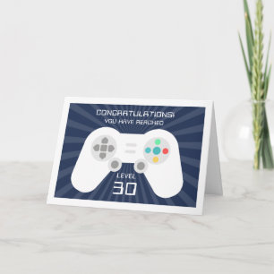 Level Up   Custom Age Gamer Birthday Card