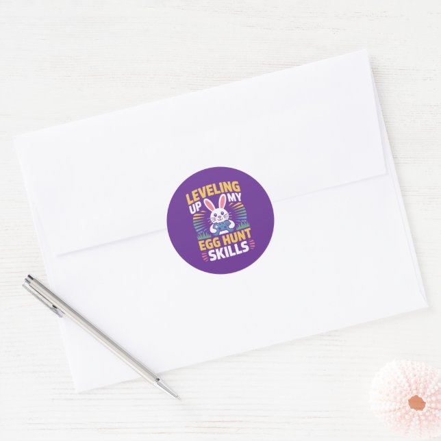 Level Up Easter Egg Hunt Gamer Bunny Sticker (Envelope)