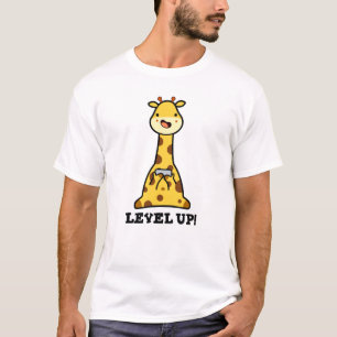 Level Up Funny Giraffe Pun T-Shirt