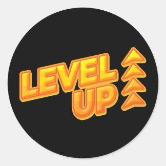 Level Up Game Classic Round Sticker
