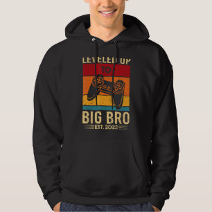 Level Up Gamer Gamer Newborn Big Brother Since 202 Hoodie
