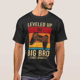 Level Up Gamer Gamer Newborn Big Brother Since 202 T-Shirt