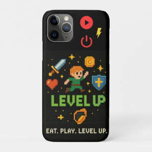 Level Up Gamer iPhone 11 Pro Case – Retro Pixels
