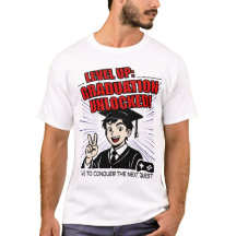 Level Up: Graduation Unlocked! Gamer Anime T-Shirt