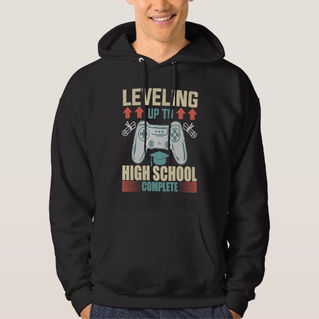 Level Up Highschool Complete Video Gamer 2021 Grad Hoodie (Front)