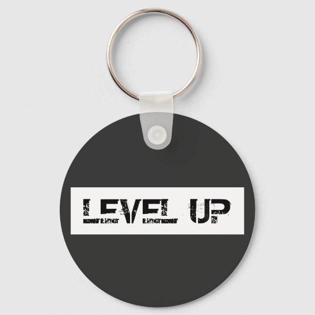 Level Up Inspirational / Motivational Saying Key Ring (Front)