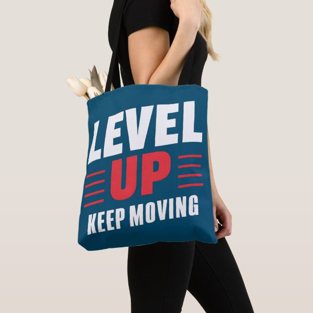 Level Up Keep Moving Tote Bag (Close Up)