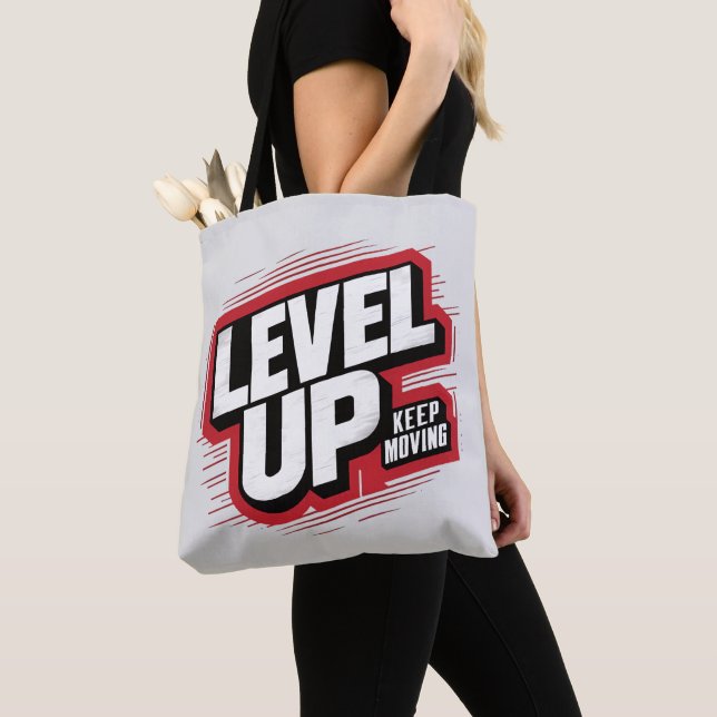 Level Up Keep Moving Tote Bag (Close Up)