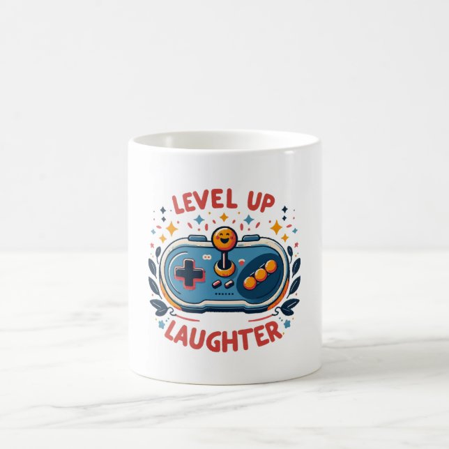 level up laughter coffee mug (Center)