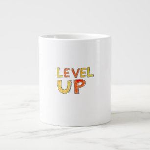 Level Up Motivation Design Large Coffee Mug