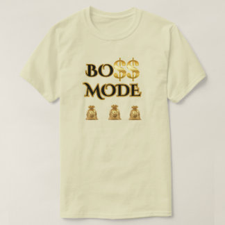 LEVEL UP! Natural Colour Graphic BOSS MODE Men's T-Shirt